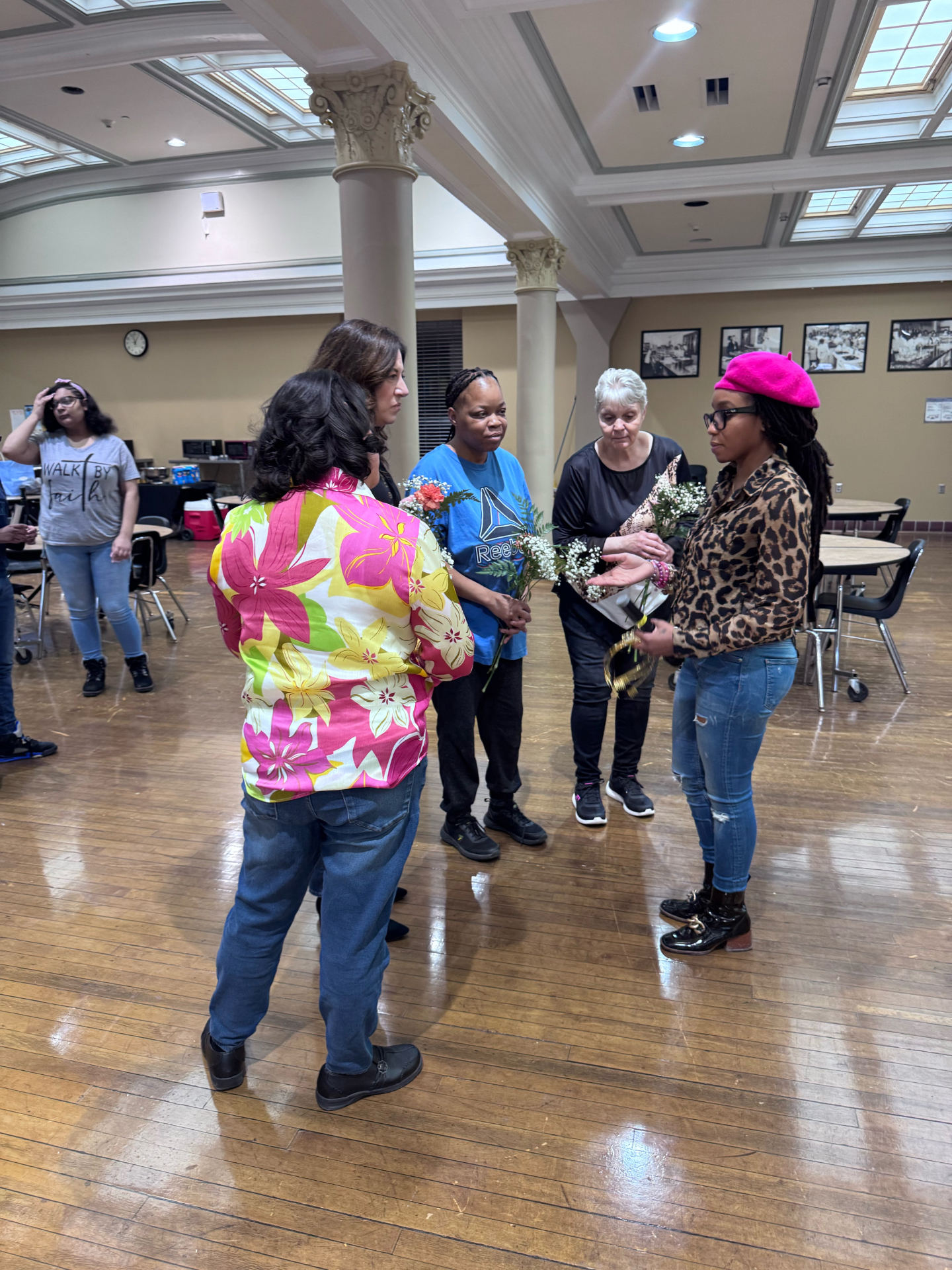 Tierra Banks facilitating a community gathering
